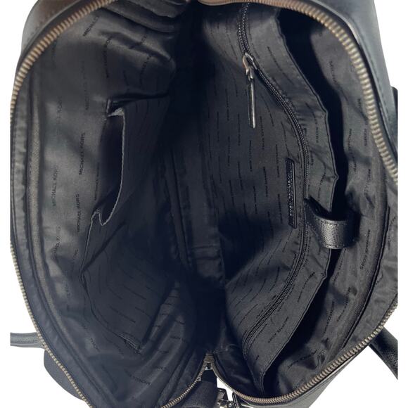 Michael Kors Compact Black Leather Briefcase Bag with Strap - Picture 7 of 8